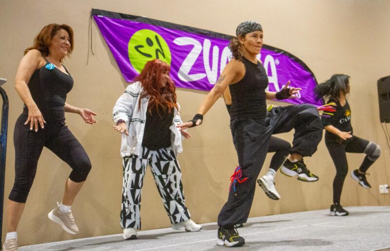 Guests engage in a Zumba class to support the Santa Clarita Sister Cities projects on Oct. 11 at The Centre. Katherine Quezada/The Signal