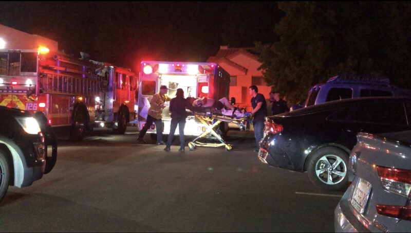 A man was transported to the hospital after a hit-and-run altercation on the 23600 block of Newhall Ave, Saturday, Oct, 18, 2025. Signal Staff/The Signal