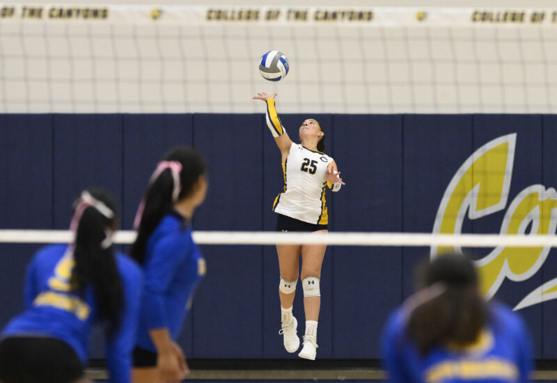 10/15/25; SANTA CLARITA, CA; College of the Canyons women’s volleyball team vs. West Los Angeles College.
