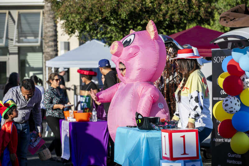 Local businesses dressed up as movies, such as Pixar's "Toy Story," during the third annual SCV Boss Ladies "Trunk or Treat" event at the True Barre parking lot in Castaic on Thursday, Oct. 24, 2025. Habeba Mostafa/ The Signal