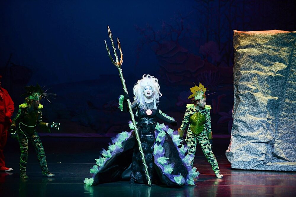 Bethany Barber (center) plays Ursula in the ACME Acting Company production of “The Little Mermaid” at the Lancaster Performing Arts Center in Lancaster, Feb. 2014. Photo courtesy of John Winters.