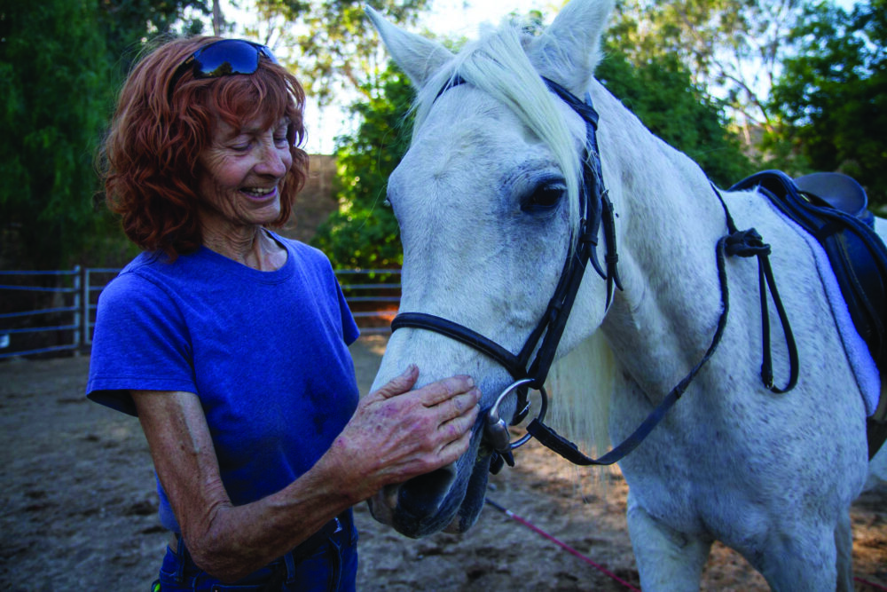 Avalon Farms owner Laurel van der Linde and her Arabian horse Ali Sadidi. PHOTOS BY Katherine Quezada / The Signal