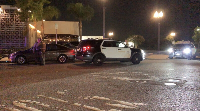 A suspect was arrested on suspicion of theft and battery on 8th Street and Main Street, Saturday, Oct. 25, 2025. Signal Staff/The Signal