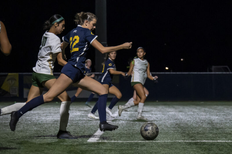 COC trailed at the break but battled back to salvage a 1-1 draw vs. conference opponent L.A. Valley College in front of its home crowd on Oct. 17. Photo by Carla Sophia Velasco/COC Sports Information.