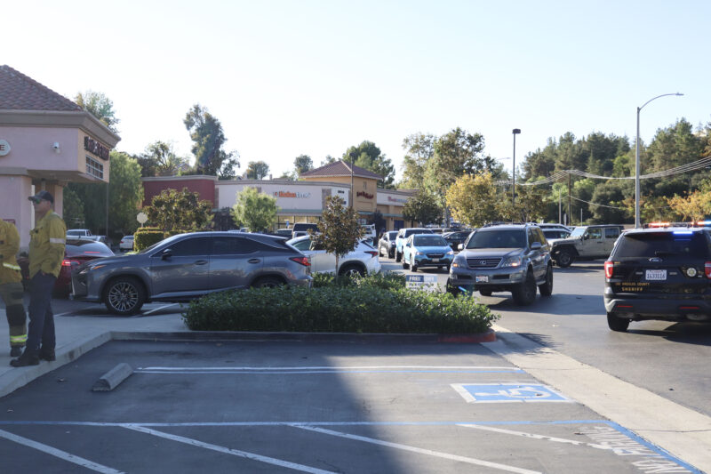 Lines back up at CVS Pharmacy after a single-vehicle traffic collision near the intersection of Copper Hill Drive and Seco Canyon Road, Monday, Oct. 27, 2025. Kamryn Martell/The Signal