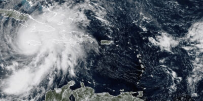 Satellite image of Hurricane Melissa as it prepared to make landfall on the island of Jamaica on Oct. 28, 2025. NOAA/NESDIS/STAR - GOES 19