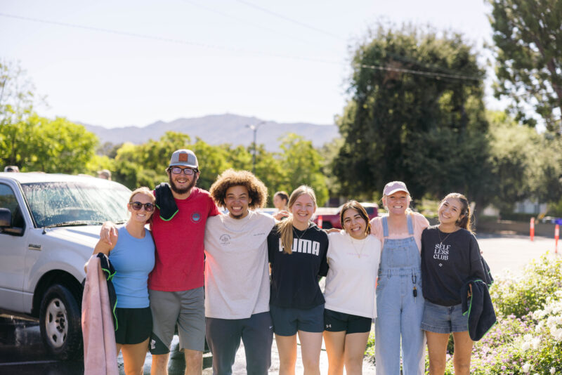 Students from The Master’s University recently hosted a car wash fundraiser. As part of the event, free car washes were offered to Santa Clarita Valley community members. Over the course of the day, more than 40 community-member cars came through. Photos courtesy of The Master’s University.
