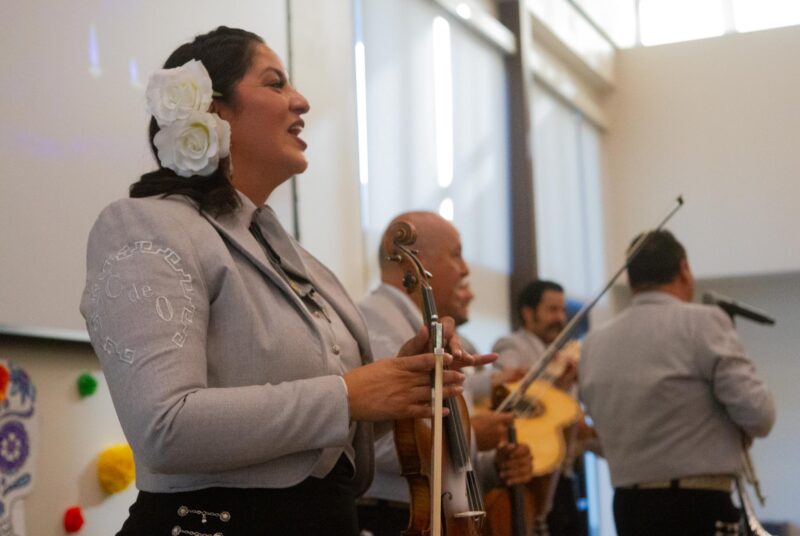 A mariachi band performs classic Mexican songs in commemoration of the Dia De Muertos celebration at the Canyon Country Community Center in Canyon Country on Oct. 25, 2025. Katherine Quezada/The Signal