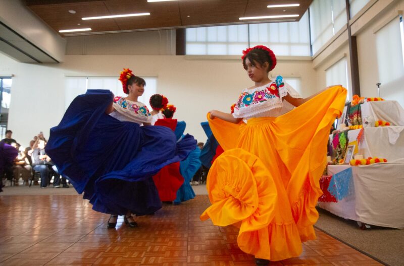 Children perform Folklorico for the Dia De Muertos celebration at the Canyon Country Community Center in Canyon Country on Oct. 25, 2025. Katherine Quezada/The Signal