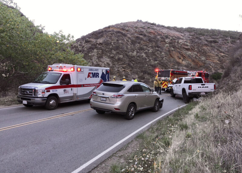 Three-vehicle collision results in major damages on San Francisquito Canyon Road near Quail Trail, Thursday, Oct. 30, 2025. Signal Staff/The Signal