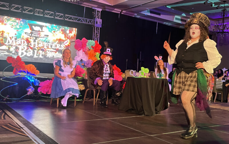 Performers from Vibe Performing Arts sing and dance to “Welcome to Wonderland” at the VIA Bash on Oct. 24, 2025. Photo by Jeremiah Yonemura/For The Signal.
