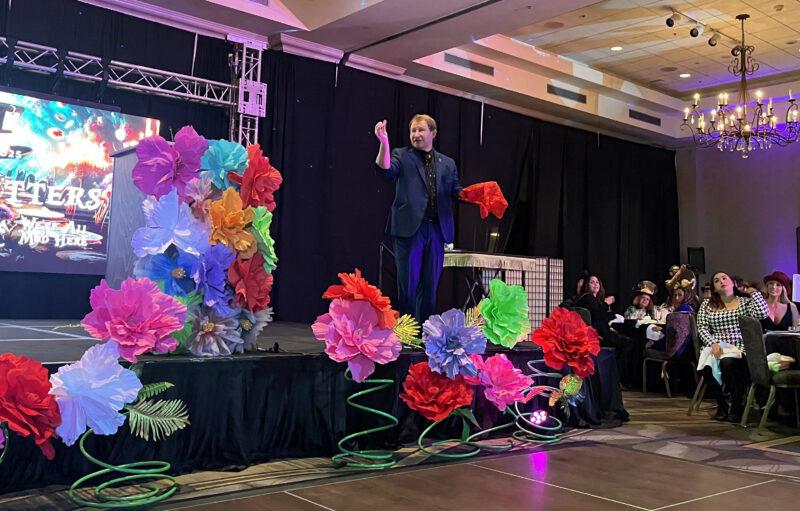 Magician Adam Wylie performs at the VIA Bash on Oct. 24, 2025. Photo by Jeremiah Yonemura/For The Signal.