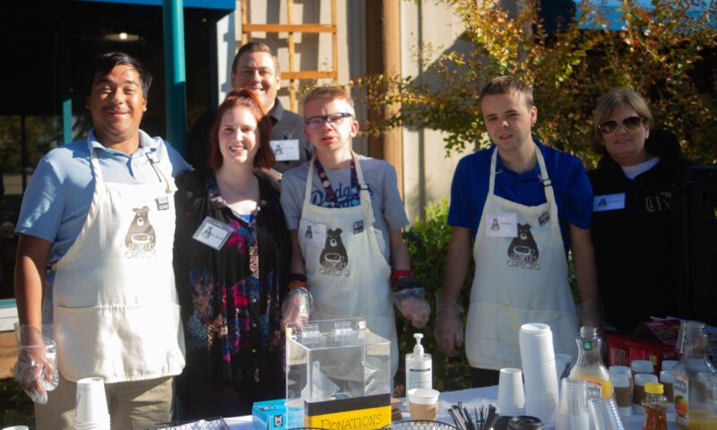 Golden Valley High School’s Grizzlies Cafecito serve hot and cold drinks for guests at the Mayor’s Breakfast at Hart Hall on Thursday Oct. 23, 2025. Katherine Quezada/The Signal