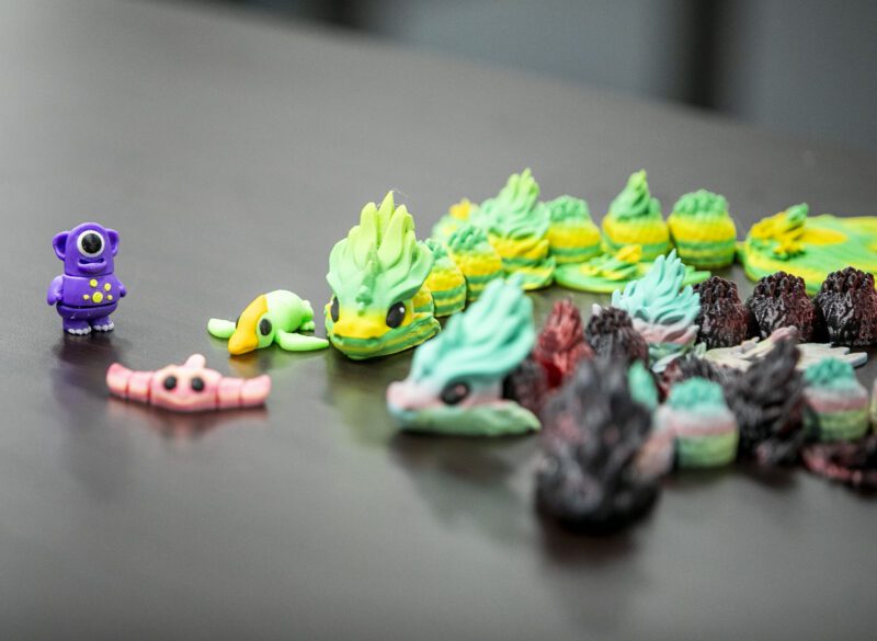 Brooklyn Deschamp, 10, makes hundreds of 3D dragons to sell a month, in addition to other 3D trinkets. Habeba Mostafa/ The Signal