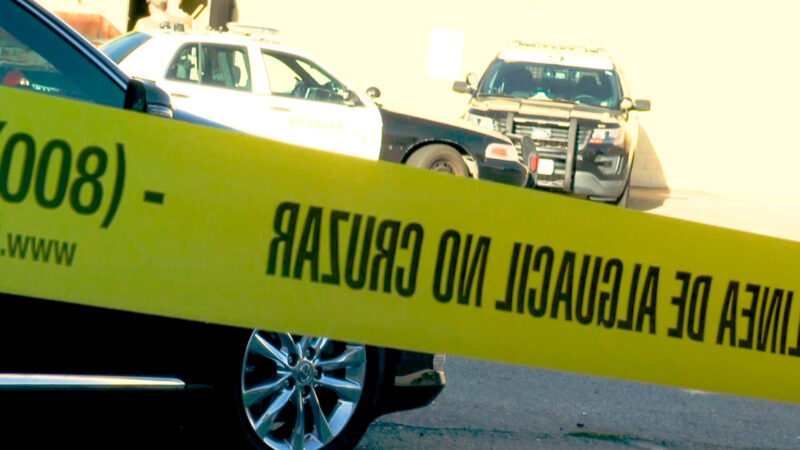 A person was shot dead at the 23400 block of Lyons Avenue in Newhall Saturday morning, according to reports from the scene.