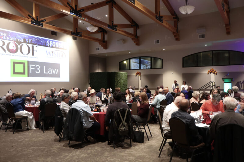 Attendees wait for the first course at the WiSH Foundation's "Wine Under the Roof" event at the Santa Clarita Valley Senior Center at Bella Vida in Canyon Country, Calif., Thursday, Nov. 6, 2025. Kamryn Martell/The Signal