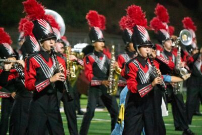 The Hart Regiment and color gaurd perform at the 41st annual Hart Rampage competition held at College of the Canyons in Valencia, Calif. on Nov. 1, 2025. Katherine Quezada/The Signal