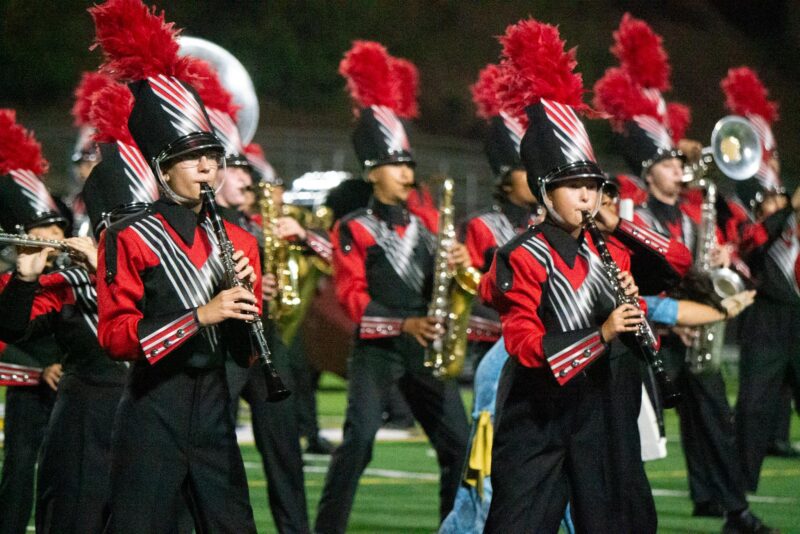 The Hart Regiment and color gaurd perform at the 41st annual Hart Rampage competition held at College of the Canyons in Valencia, Calif. on Nov. 1, 2025. Katherine Quezada/The Signal