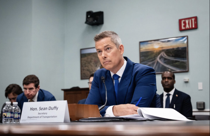 Transportation Secretary Sean Duffy testifies before a House Appropriations Subcommittee on Capitol Hill in Washington on May 14, 2025. Photo by Madalina Vasiliu.