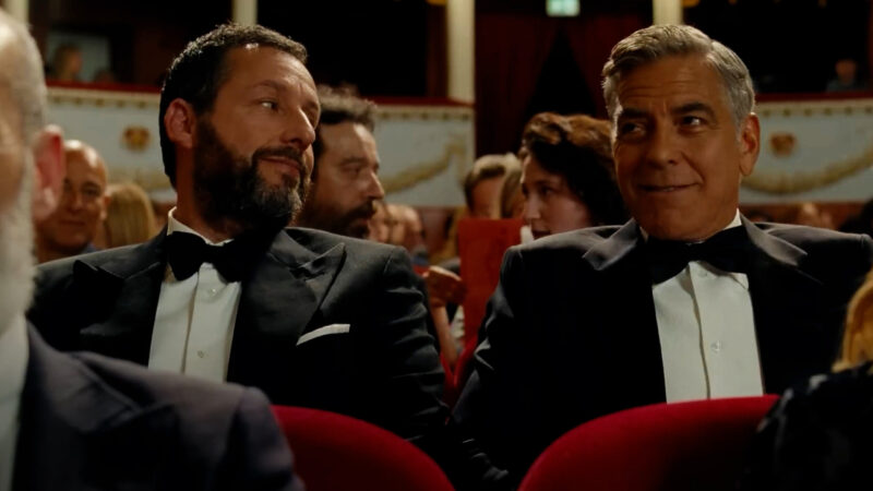 Adam Sandler and George Clooney star in “Jay Kelly,” a comedy-drama that follows a friendship between a famous actor and his manager as they travel through Europe. Photo Courtesy Netflix. 