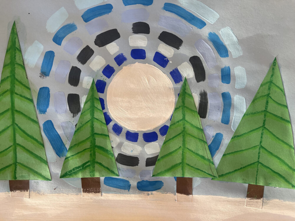 “Alma Thomas Winter Forest” by Delilah Martinez-Cazares.