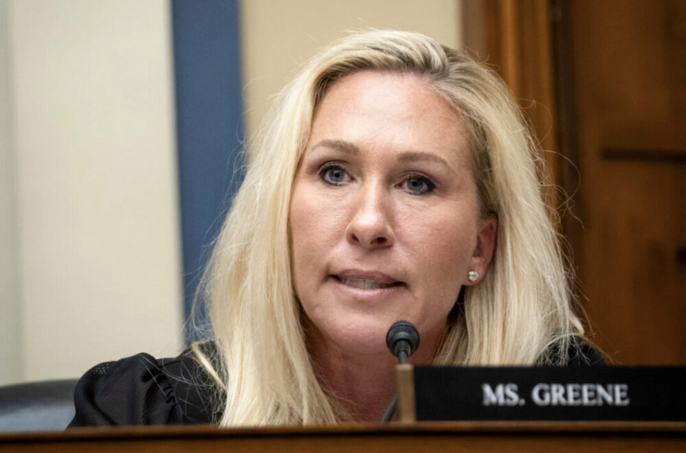 Rep. Marjorie Taylor Greene (R-Ga.) speaks during a hearing in Washington on June 3, 2024. Photo by Madalina Vasiliu.