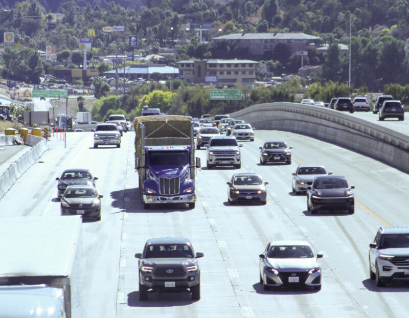 Traffic on the I-5 heading south on Nov. 26, 2025. Susan Monaghan/The Signal
