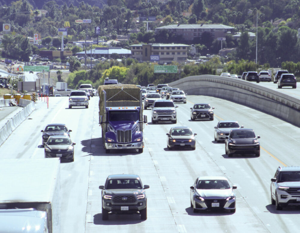 Traffic on the I-5 heading south Wednesday morning. Susan Monaghan/The Signal