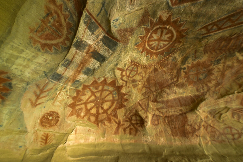 The rock art at Chumash Painted Cave State Historic Park dates back at least to the 1600s. PHOTO COURTESY CHUMASH PAINTED CARE HISTORIC PARK 