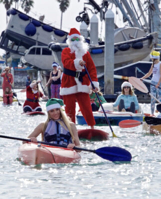 The Santa Paddle event is scheduled 11 a.m. to noon on Saturday, Dec. 20, at Ventura Harbor Village. Courtesy photo.