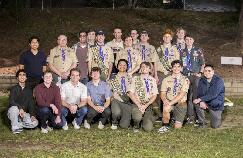 Former and current Eagle Scouts of Troop 2222 gathered for the 20th anniversary celebration at St. Stephen's Episcopal Church on Saturday, Dec. 13, 2025. Habeba Mostafa/ The Signal