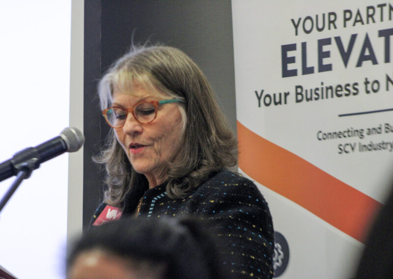 Kathy Norris, CEO of Valley Industry Association, speaking at the 2026 Board of Directors Installation ceremony on Friday, Dec. 19, 2025. Susan Monaghan/The Signal
