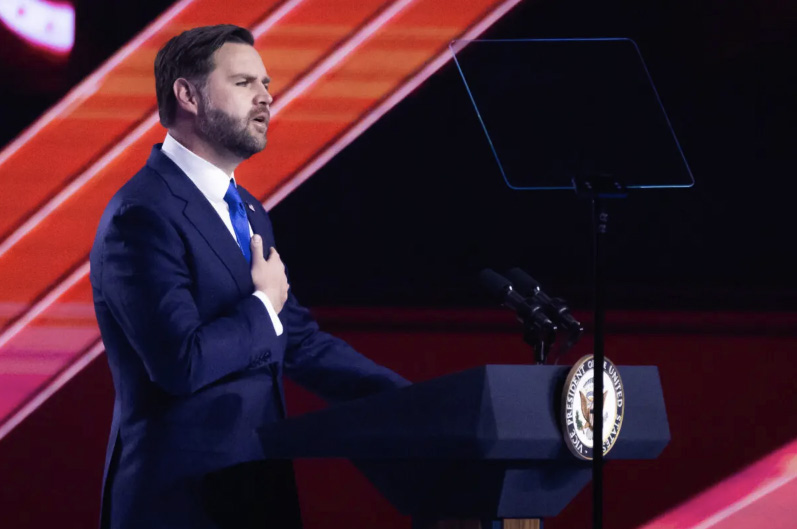 Vice President JD Vance at Turning Point USA's AmericaFest in Phoenix on Dec. 21, 2025. Photo by John Fredricks.