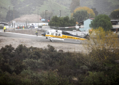 Firefighters responded to a water rescue at the South Fork Trailhead near the intersection of Magic Mountain Parkway and Railroad Avenue on Wednesday, Dec. 24, 2025. Habeba Mostafa/ The Signal