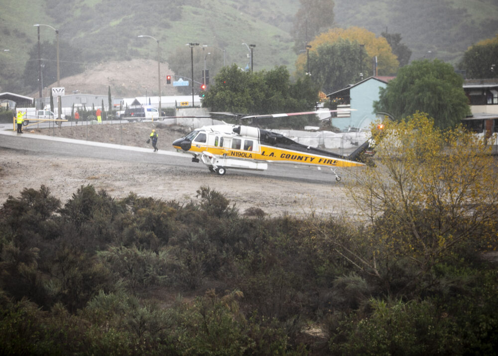 Firefighters responded to a water rescue at the South Fork Trailhead near the intersection of Magic Mountain Parkway and Railroad Avenue on Wednesday, Dec. 24, 2025. Habeba Mostafa/ The Signal