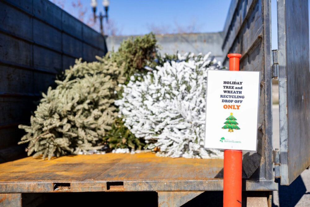 Burrtec Waste Industries has partnered with the city of Santa Clarita to establish three locations for residents to recycle their real holiday trees this season. Courtesy photo.