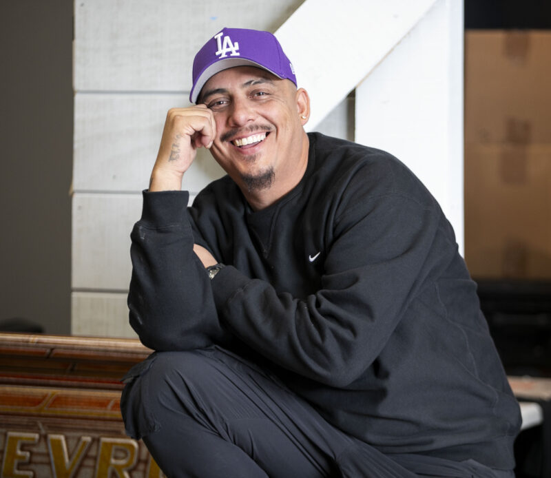 Cristian “Concrete” Gutierrez at his creative studio in Canyon Country on Jan. 14, 2026. Habeba Mostafa/ The Signal
