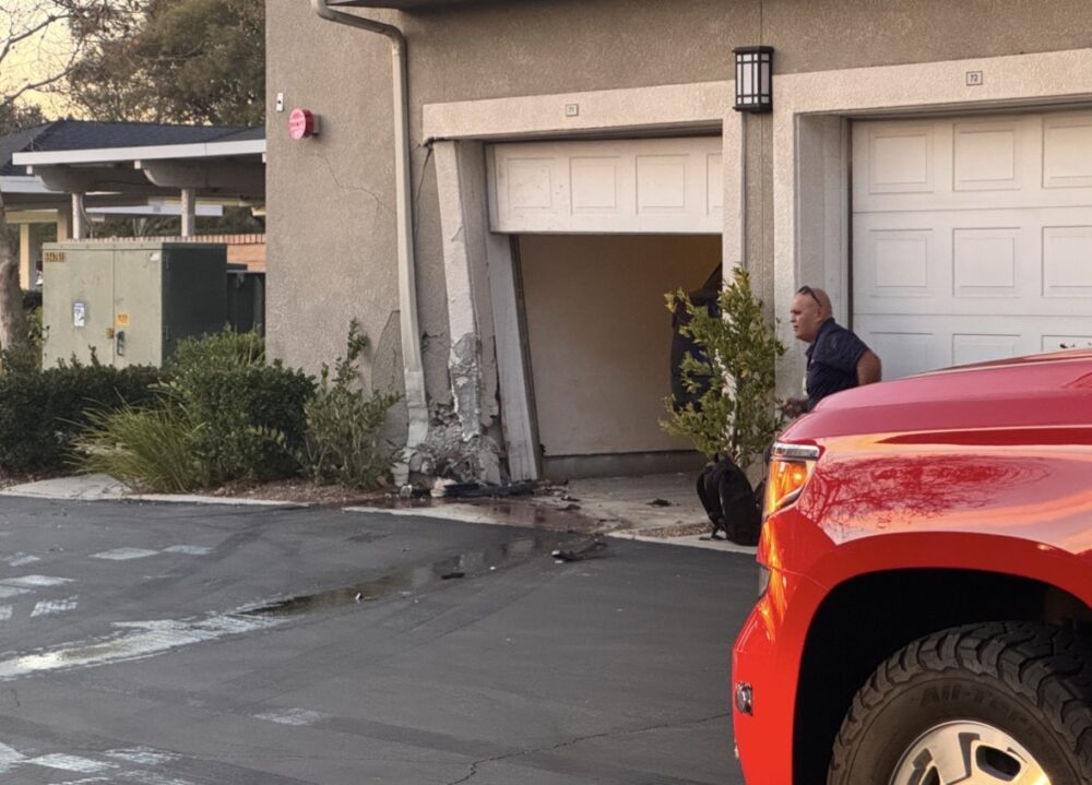 A hit-and-run suspect was arrested on the 24100 block of Newhall Ranch Road in Valencia on Friday afternoon, according to reports from the scene. Signal staff photo.