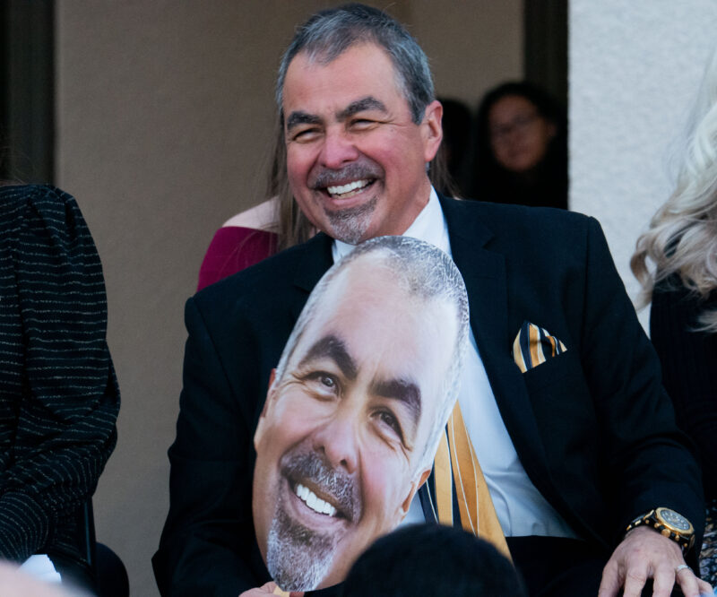 Sal Frias during the gymnasium dedication ceremony on Friday, Jan. 16, 2026. Katherine Quezada/The Signal