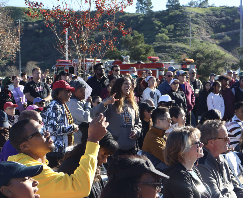 Attendees dance in the crowd to the music at the 2026 Dr. Martin Luther King Jr. Unity Walk at Central Park in Saugus, Calif., Monday, Jan. 19, 2026. Kamryn Martell/The Signal