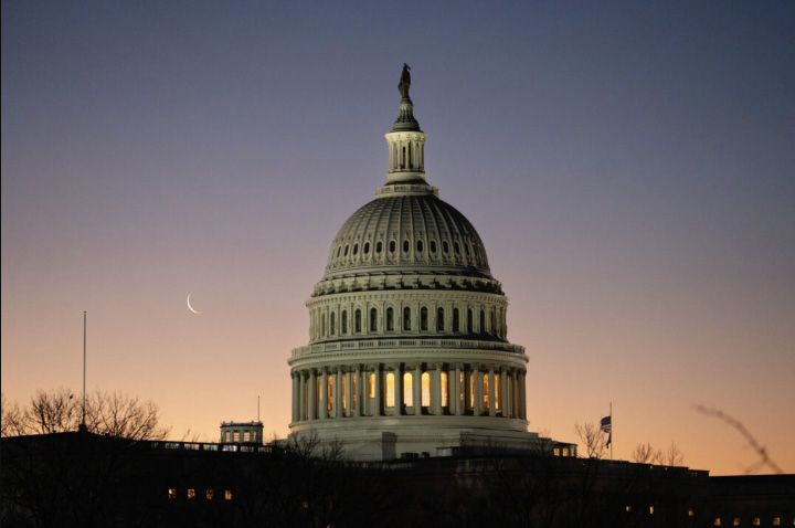 The U.S. Capitol building at sunrise in Washington on Jan. 16, 2025. Photo by Madalina Kilroy.