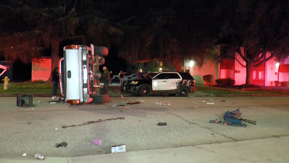 A man was arrested on suspicion of DUI after crashing into two Santa Clarita Valley Sheriff’s Station patrol vehicles on Newhall Avenue and 8th Street during the early hours of Sunday morning. Signal file photo.