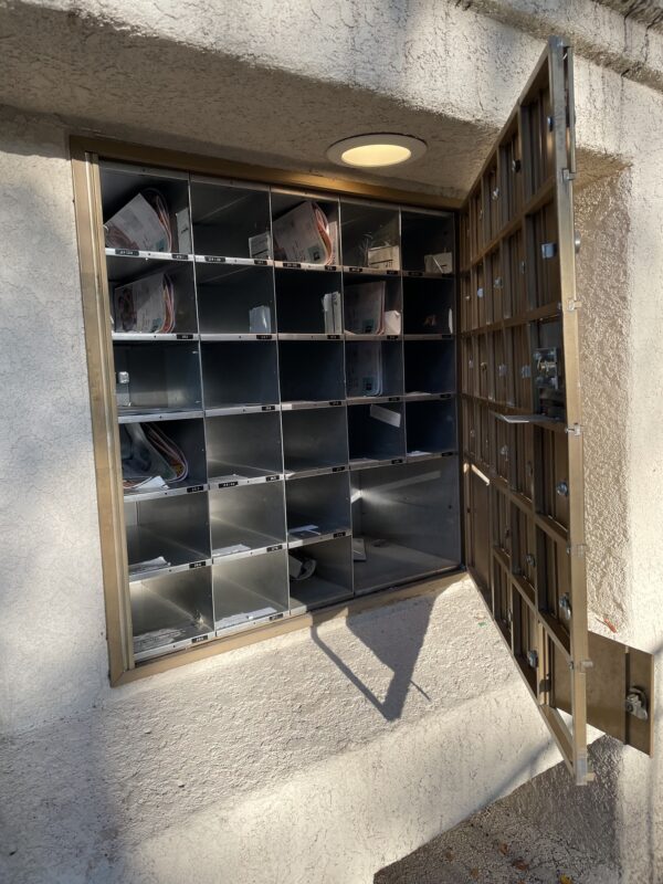 Multiple mailboxes were broken into at a condominium complex in Valencia Saturday morning. Signal Staff/The Signal
