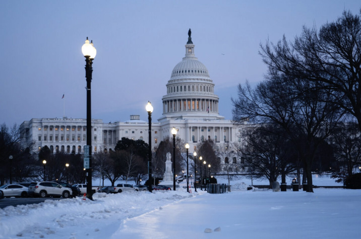 The U.S. Capitol building after a snowstorm in Washington on Jan. 28, 2026. Photo by Madalina Kilroy.