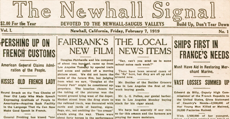 The very first issue of The Signal was published Feb. 7, 1919.