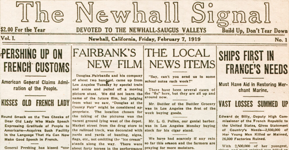 The very first issue of The Signal was published Feb. 7, 1919.