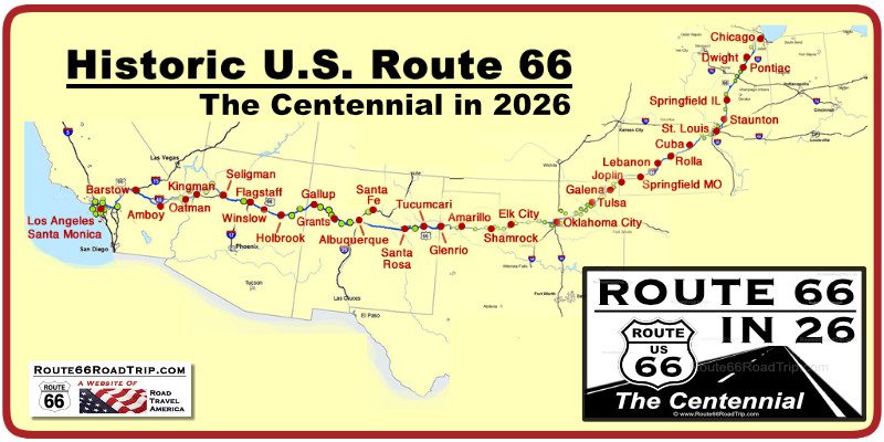 A variety of events are being held in 2026 from Santa Monica to Chicago to celebrate the anniversary. Be a part of history, join the millions who have made the trip along Route 66. Don’t miss this chance to “get your kicks on Route 66.” COURTESY PHOTO 