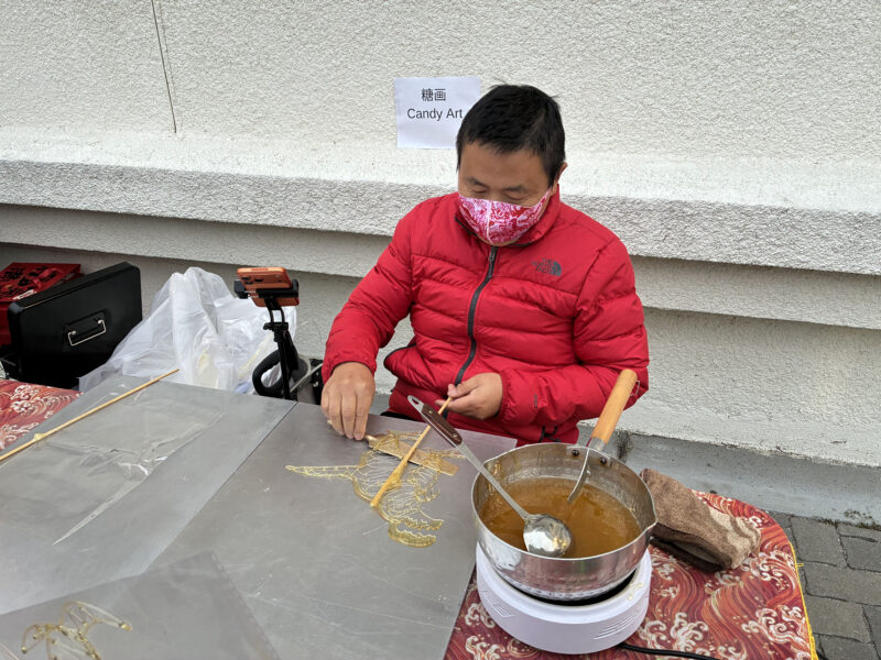 Andy Yu makes sugar art treats at the SCV Chinese Culture Association's first annual Lunar New Year Gala at Newhall Family Theatre, Sunday, Feb. 15, 2026. Kamryn Martell/The Signal