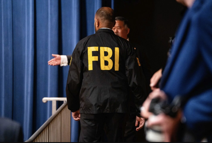 An FBI agent at the Department of Justice in Washington on Feb. 12, 2025. Photo by Madalina Vasiliu.