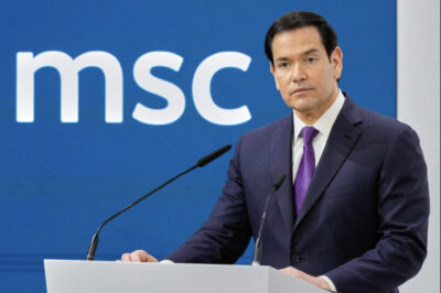 U.S. Secretary of State Marco Rubio speaks at the 62nd Munich Security Conference in Munich, Germany, on Feb. 14, 2026. Alex Brandon/Pool/AFP via Getty Images